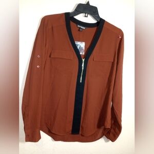 Express Brown Lightweight Shirt Jacket